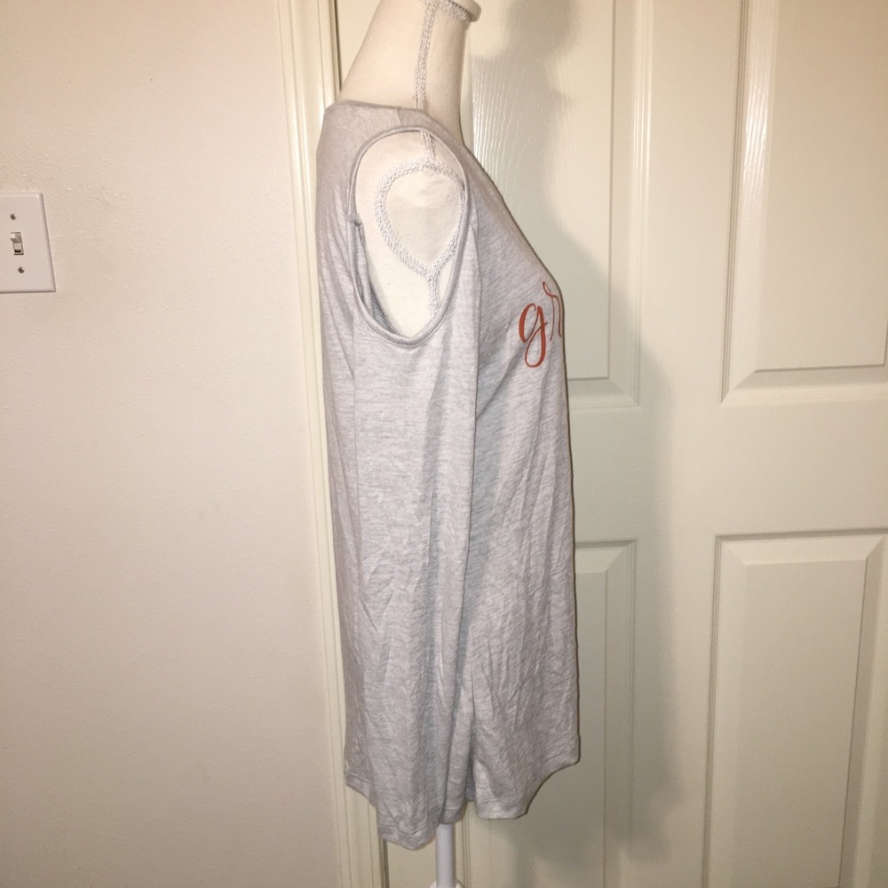 Daisy Rae “Grateful” Cold Shoulder Top - Picture 6 of 10